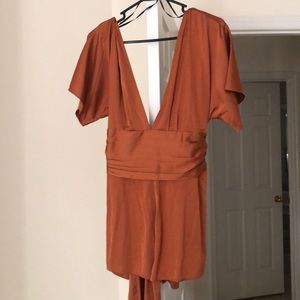 Burnt orange romper